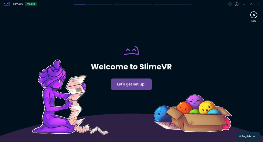 SlimeVR Server running on a PC